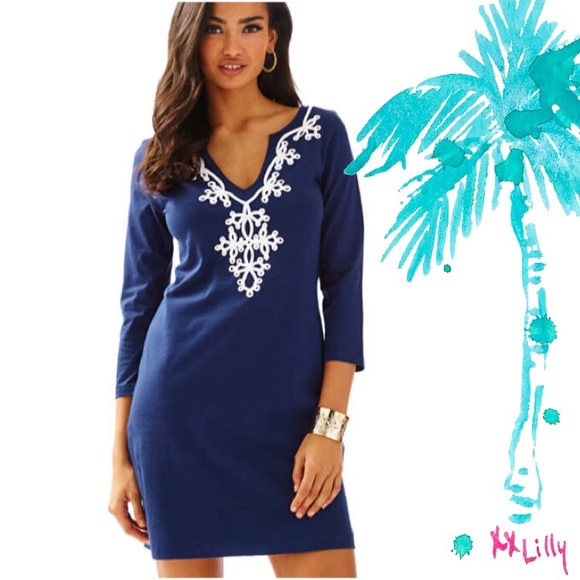 Lilly Pulitzer Marina Dress - True Navy - Picture 4 of 6