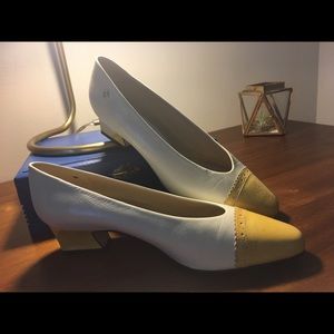 Etienne Aigner Chunky Low Heel Pumps
