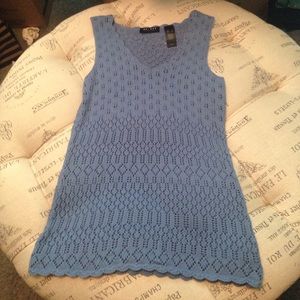 Axcess blue knit tank size small