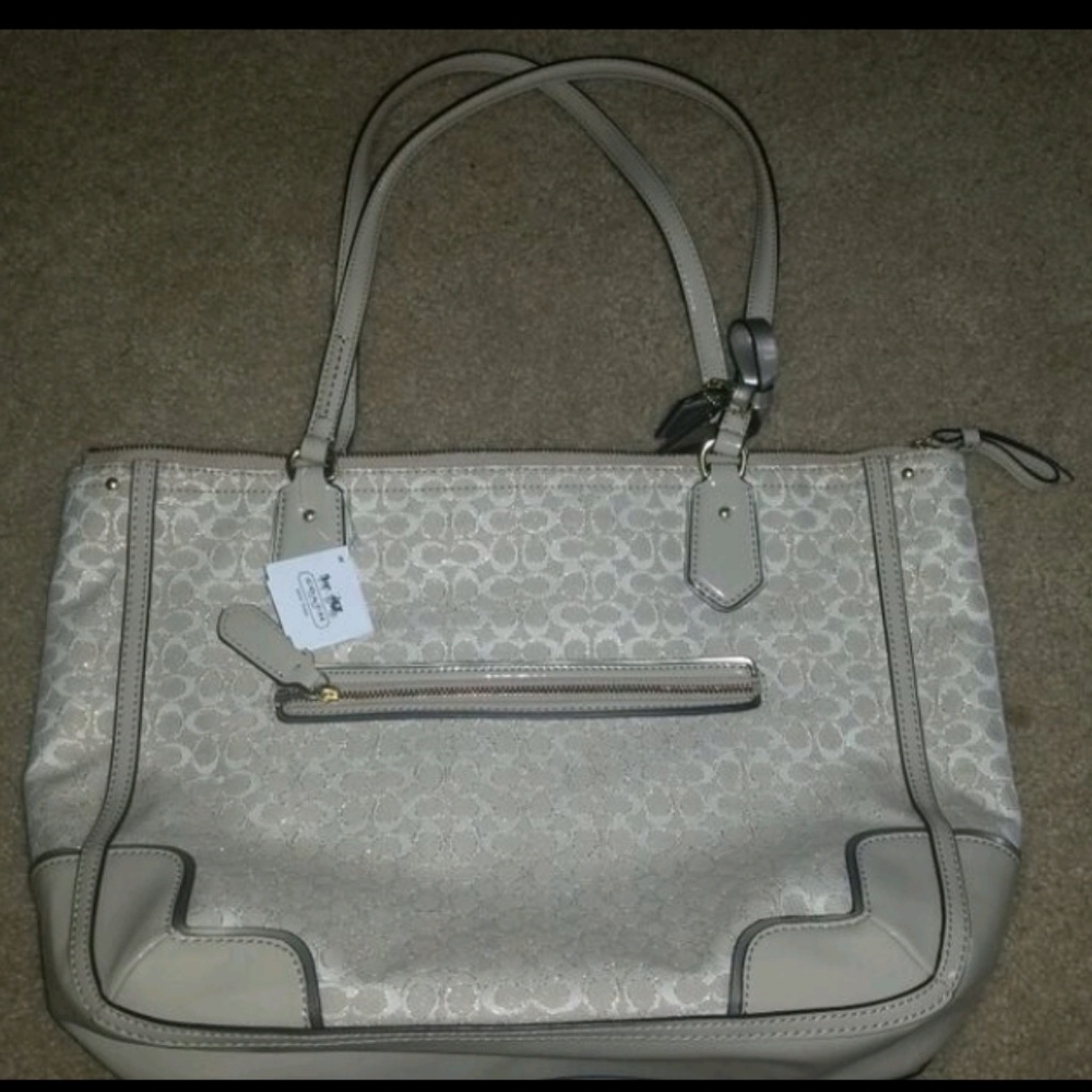 POPPY SIGNATURE C METALLIC OUTLINE TOTE