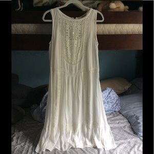 NEVER WORN White Midi Shift Dress