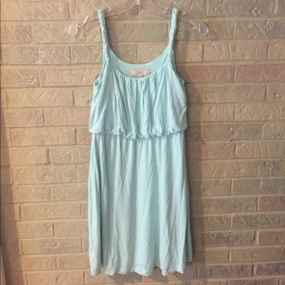 LOFT aqua blue dress.