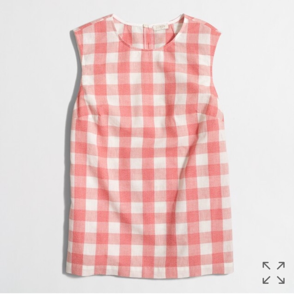 Gingham shell top J Crew Factory