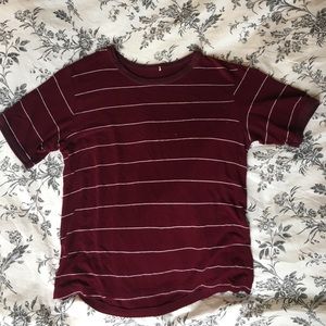 Brandy Melville Soft Red Striped Tee