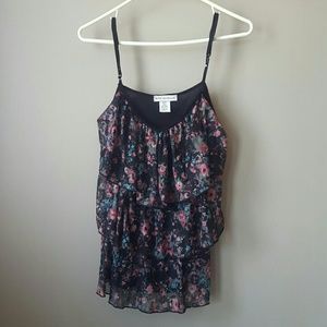 Strappy floral lace summer top