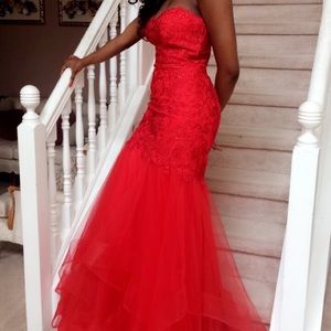 A prom dress worn once.