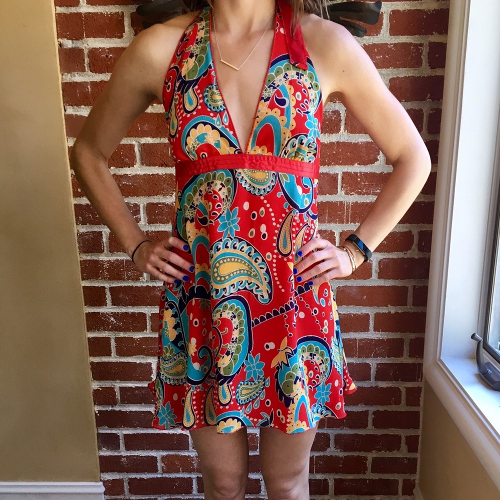 ‼️SALE‼️ Red Floral Halter Dress