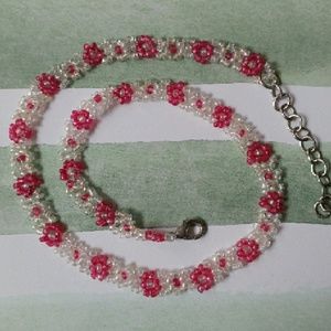 Beaded Flower Choker