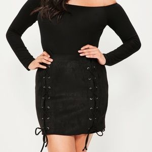 Lace up skirt plus size