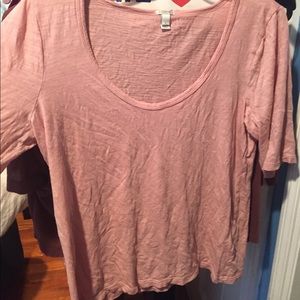 Pastel pink short sleeve JCREW top