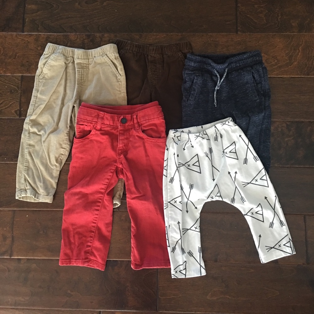 Lot of 5 baby boy pants 12-18 months