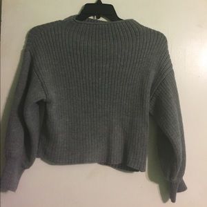 Grey Sweater Crop Top