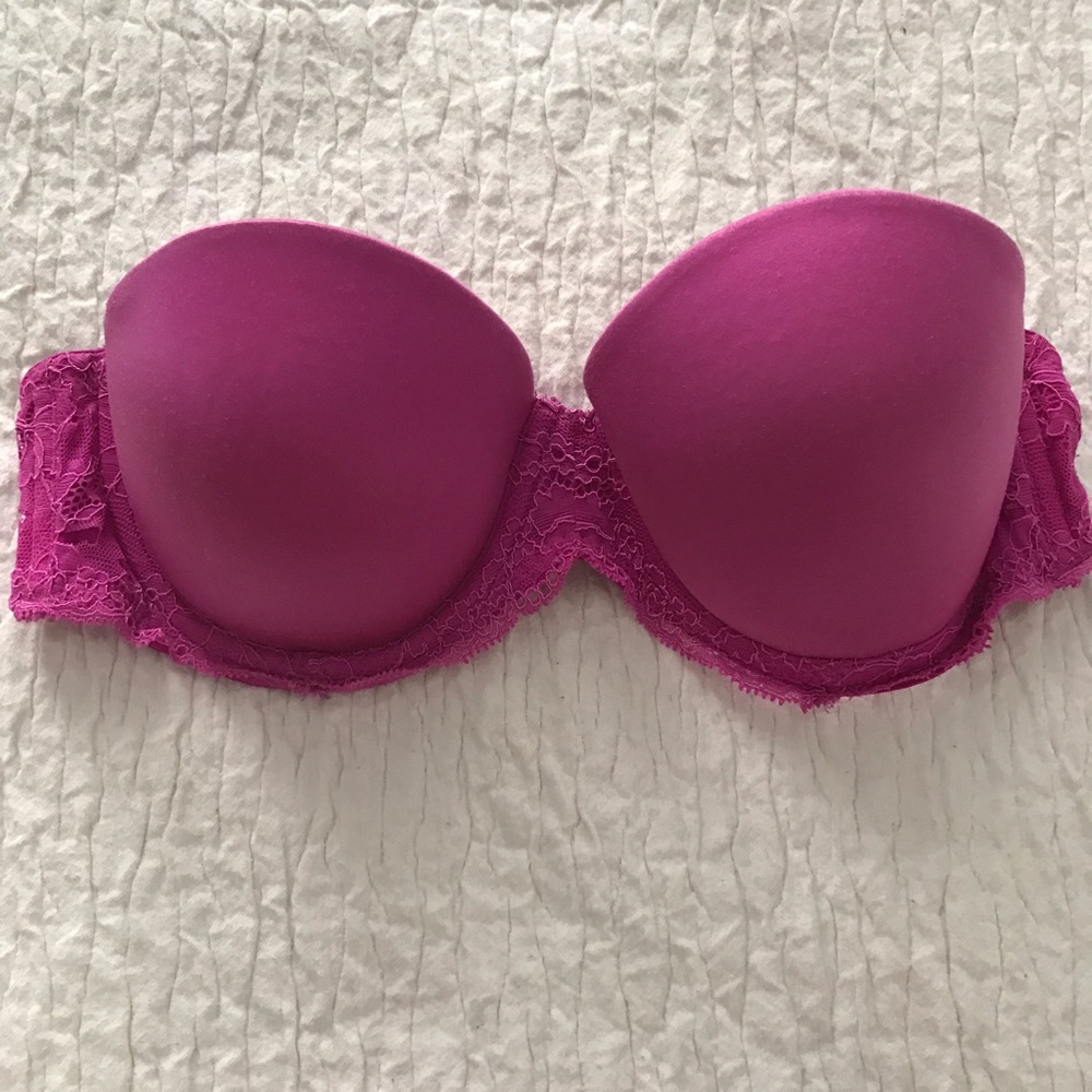 Victoria's Secret Pink push-up strapless bra 34B