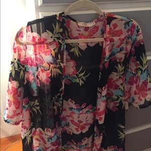 Floral kimono cardigan