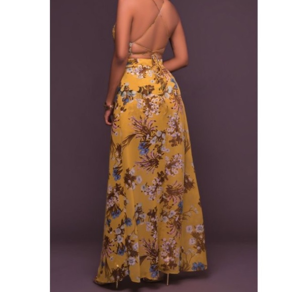 Floral Chiffon Maxi Romper - Picture 2 of 5