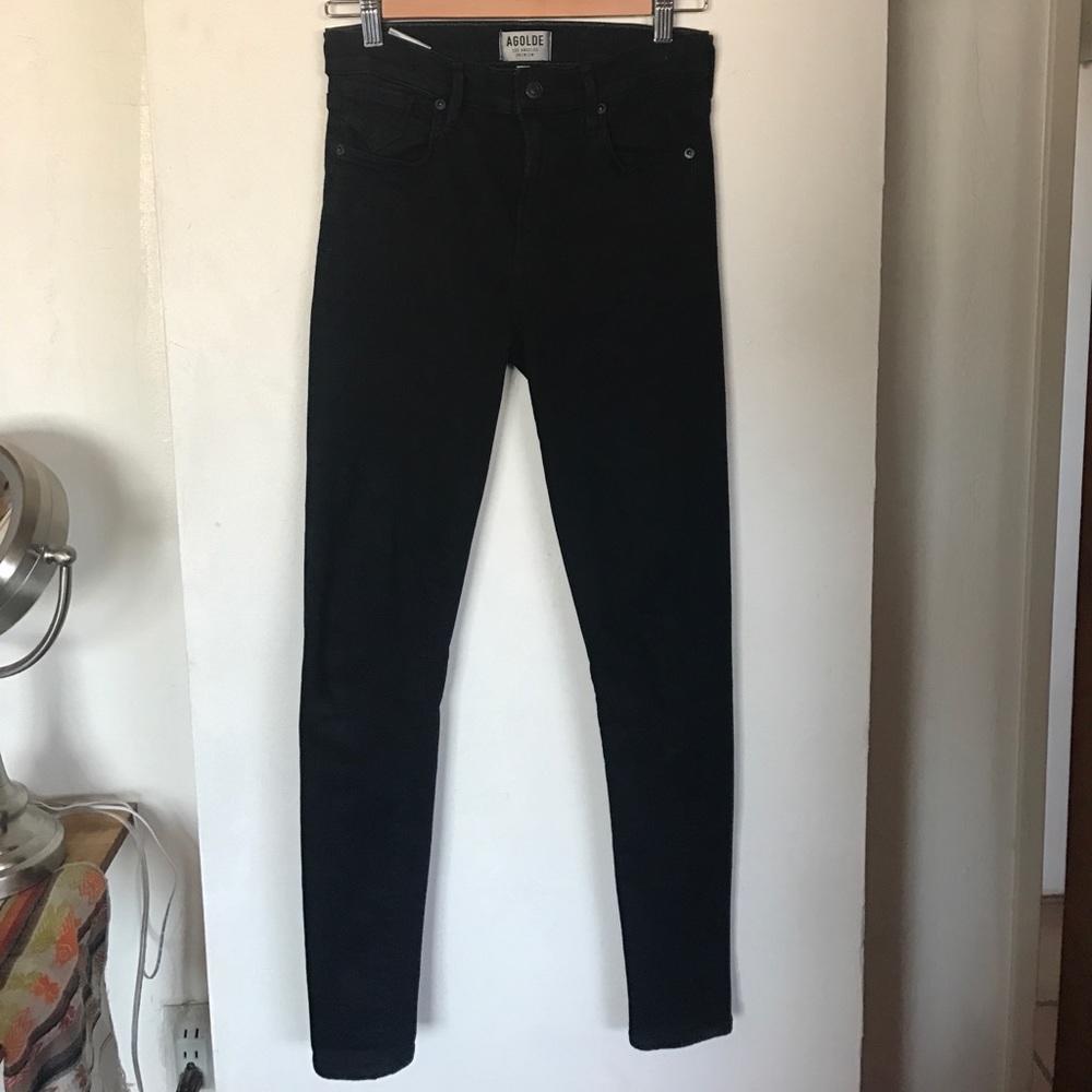 Agolde Black High Rise Skinny Jean Size 27
