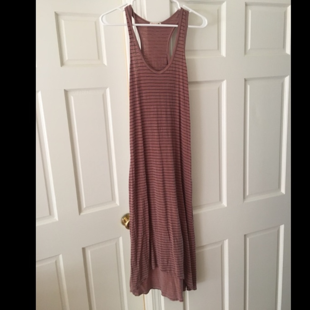SUNDRY racerback jersey maxi dress (striped)