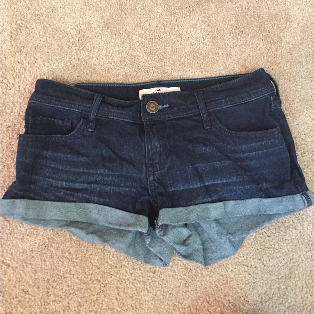 Hollister dark wash shorts