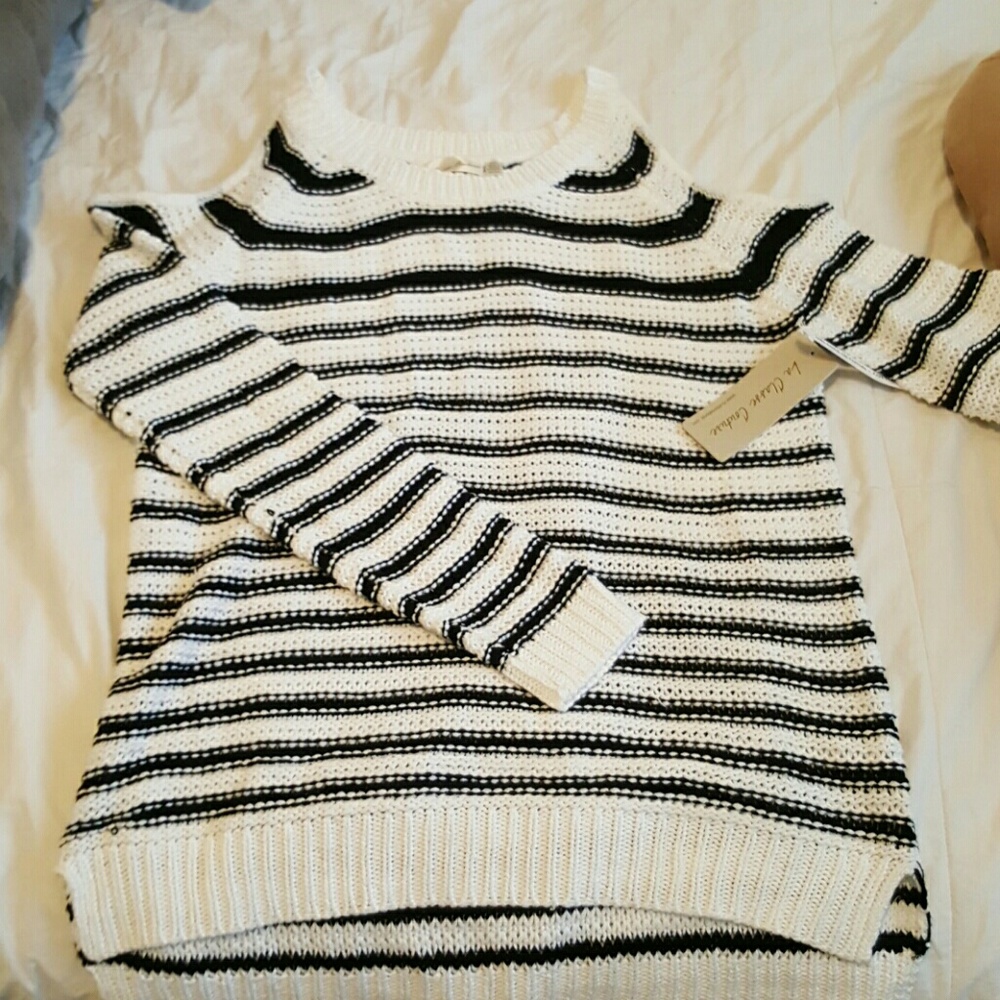 Cute black and white striped sweater