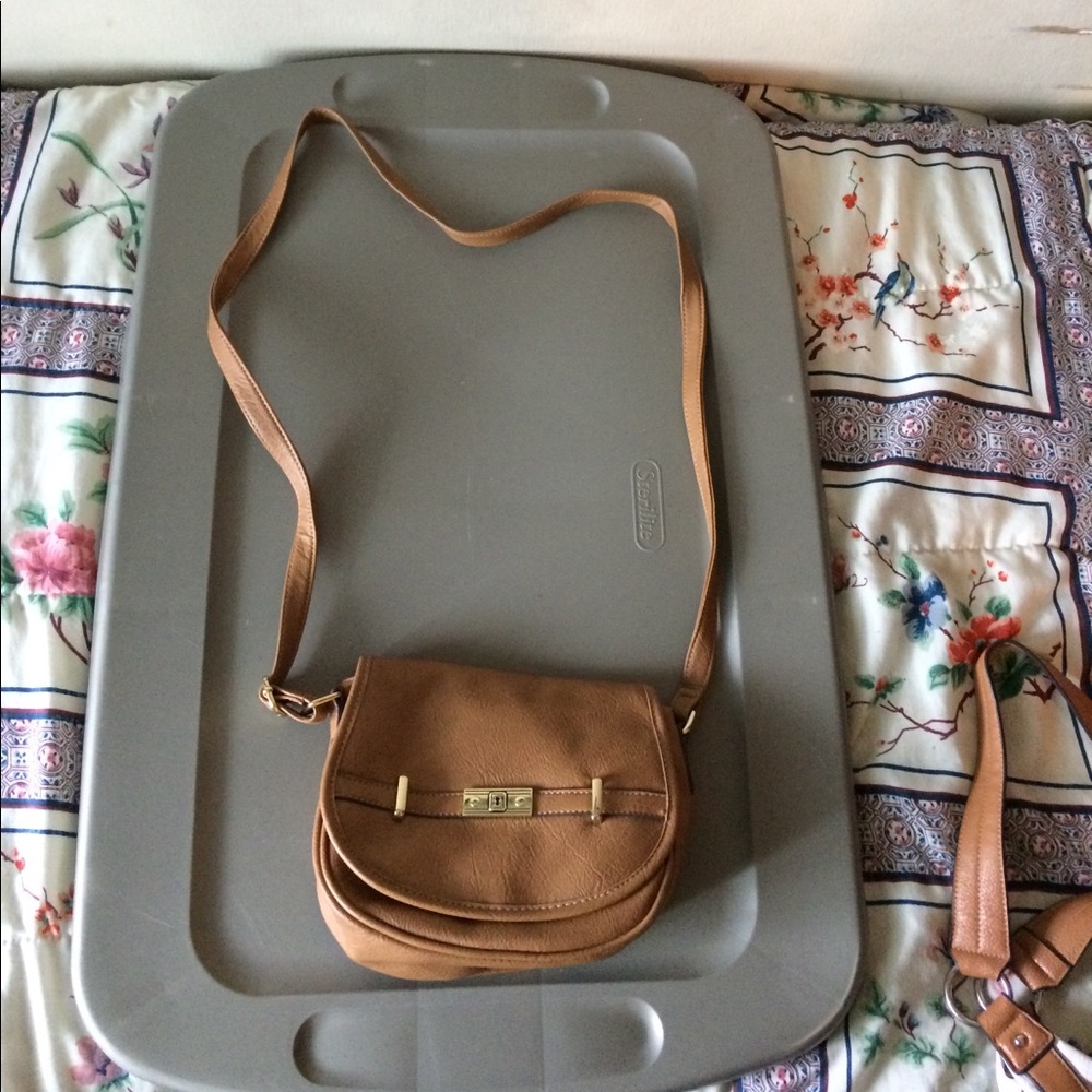 A beige purse