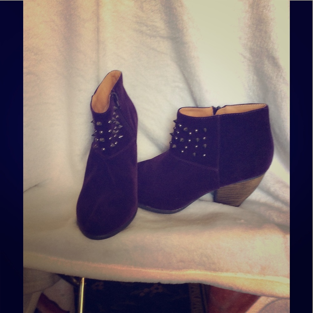 Dark Purple booties with stud like bling