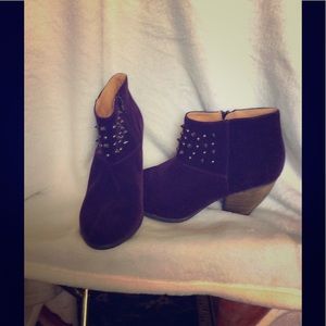 Dark Purple booties with stud like bling