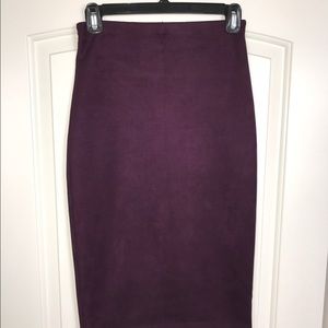 BCBG Maxazria suede pencil skirt