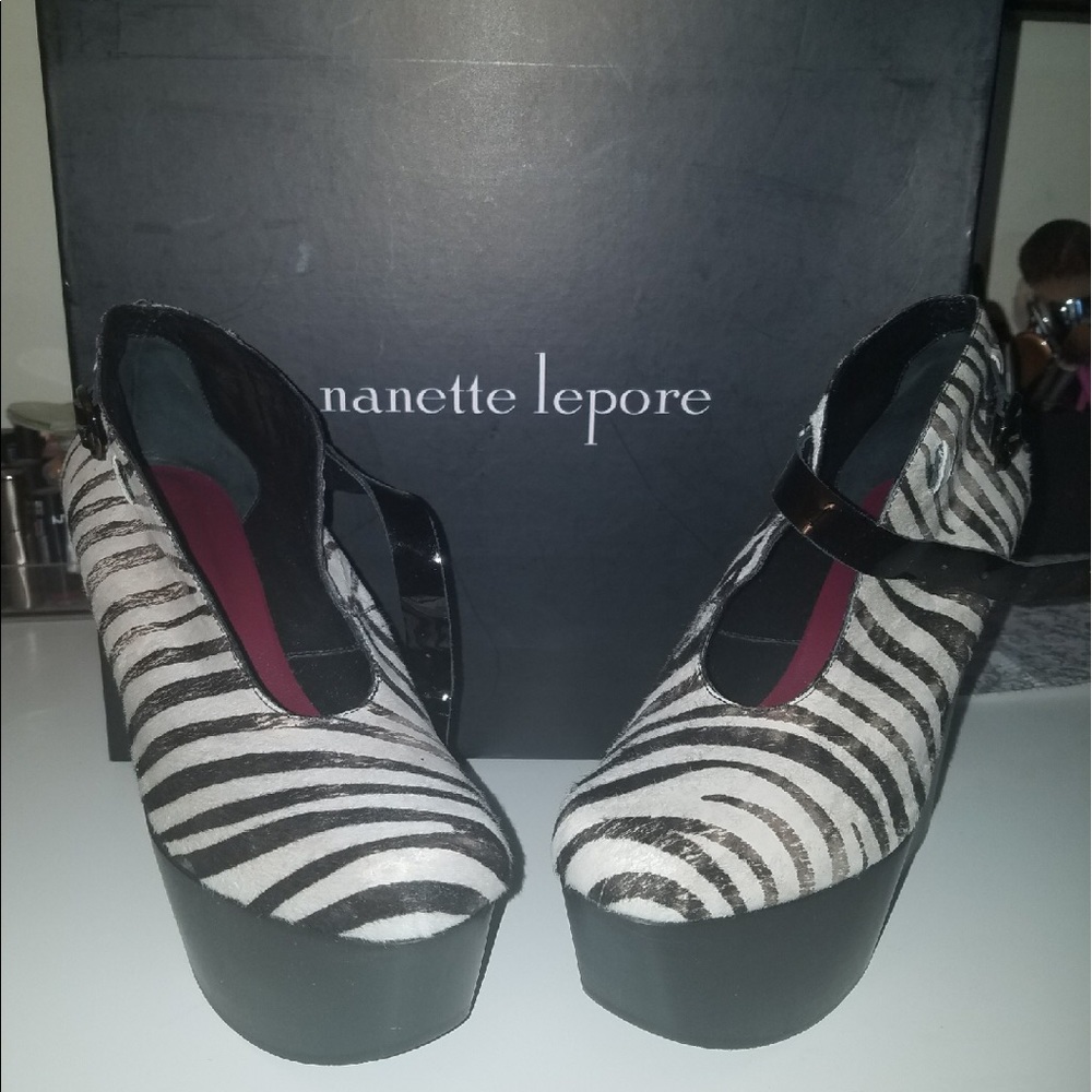 Nanette Laporte Zebra fur NWOT NEVER worn in box.