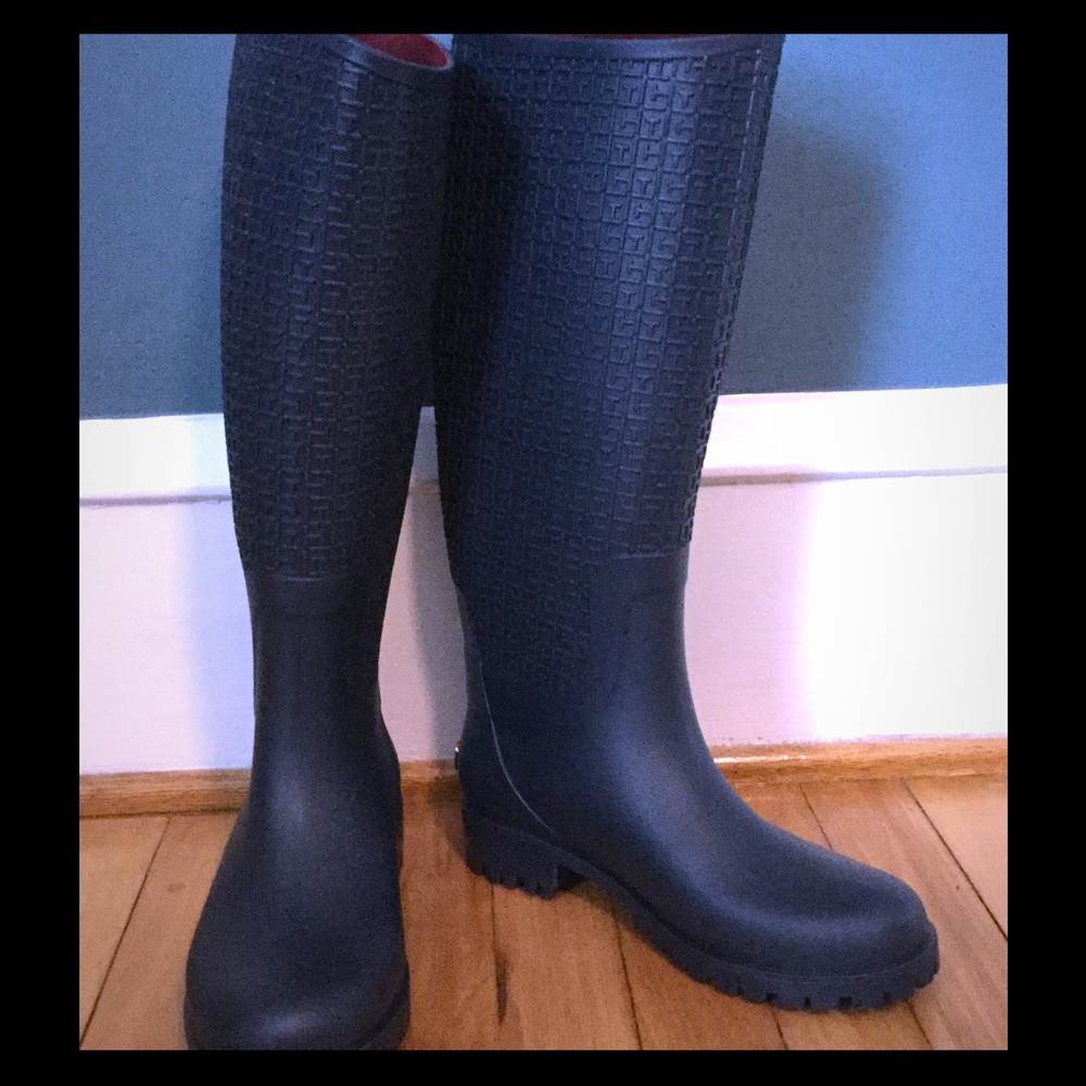 NIB Tommy Hilfiger Pasture Marine Rain Boots 8