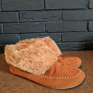 Faux fur and suede slippers - never worn!