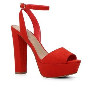 Aldo Nakisha Red Platform Heels with box