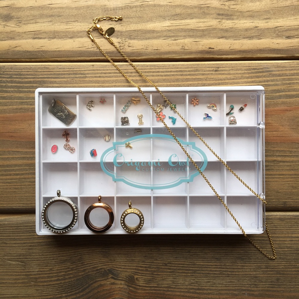 Lot of Origami Owl jewelry