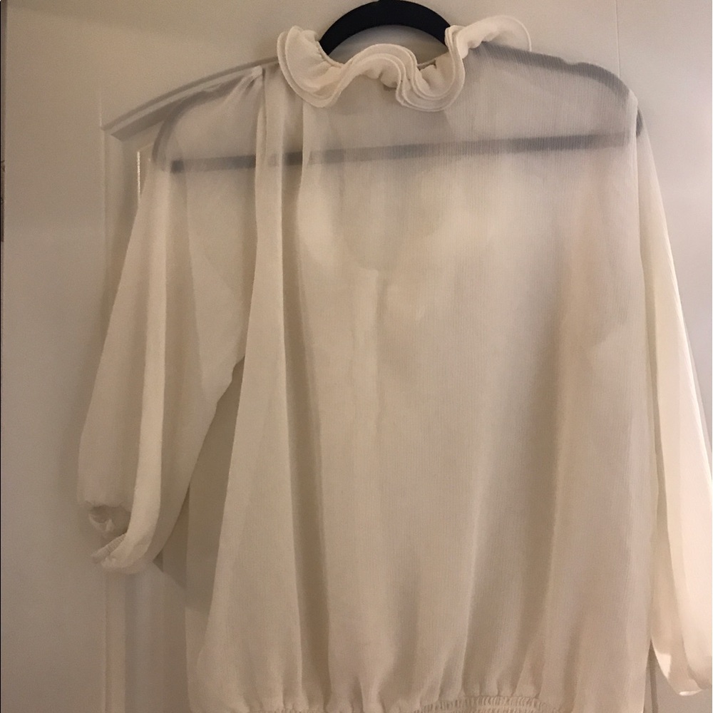 White Ruffle Top. - Picture 3 of 3