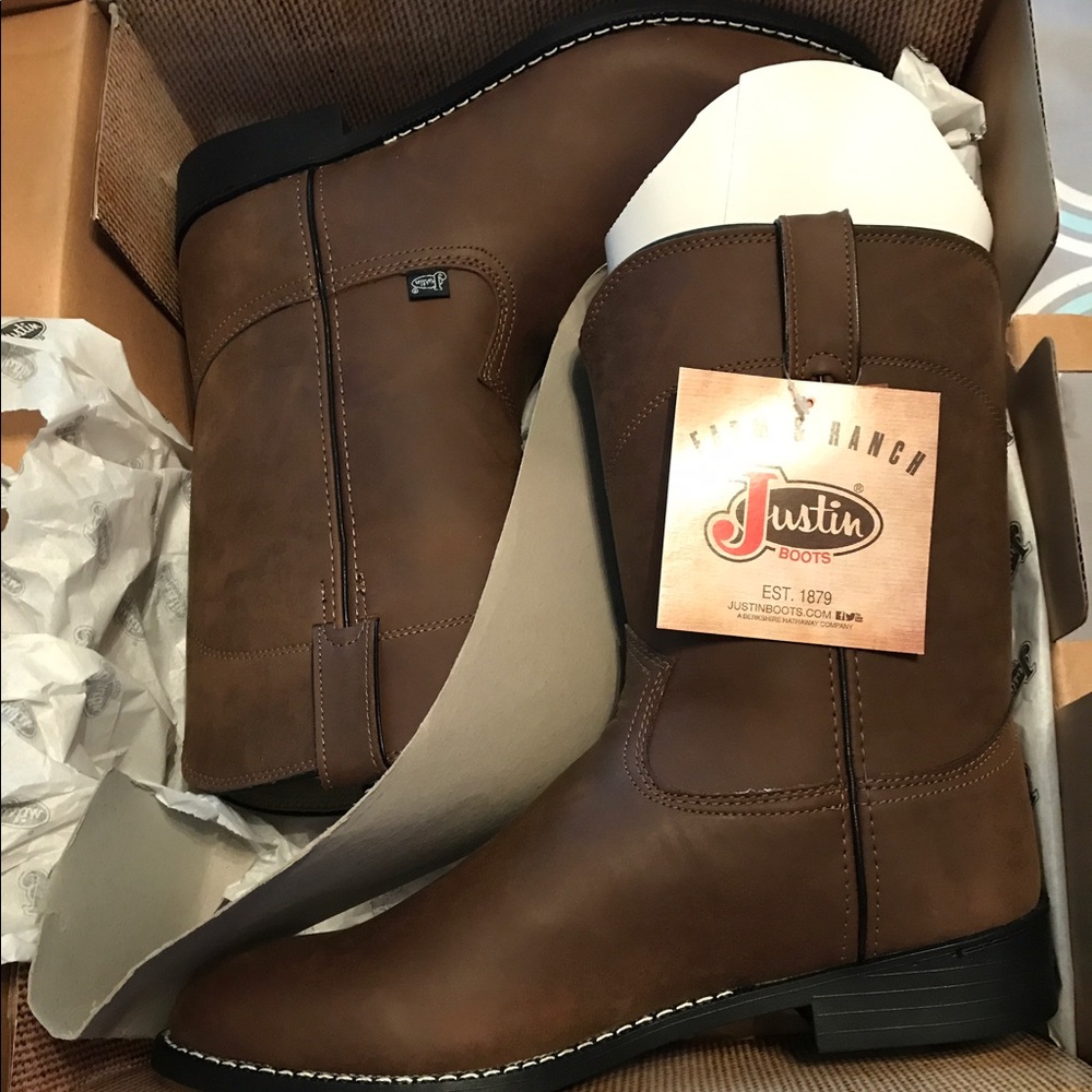 Justin, Farm and Ranch man riding boots.