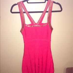 BEBE Studded Bandage Dress