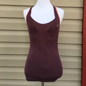 Adidas women's plum/melon colored athletic top