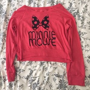Minnie Mouse Cropped Sweatshirt