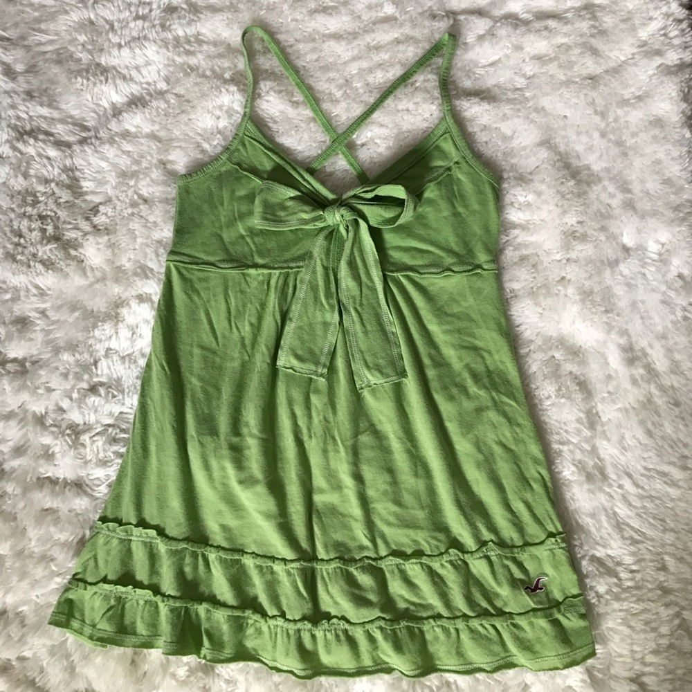Hollister Babydoll top with criss-cross straps