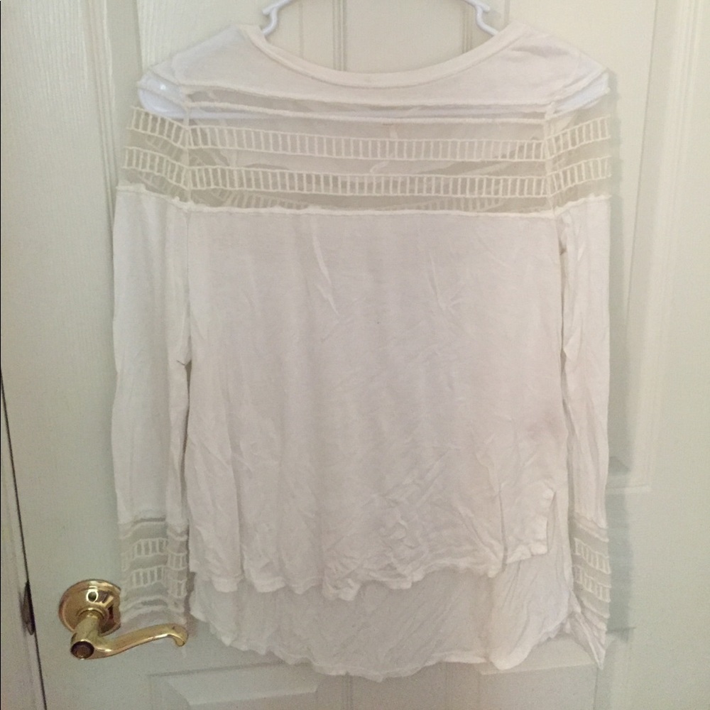 FP white lace top