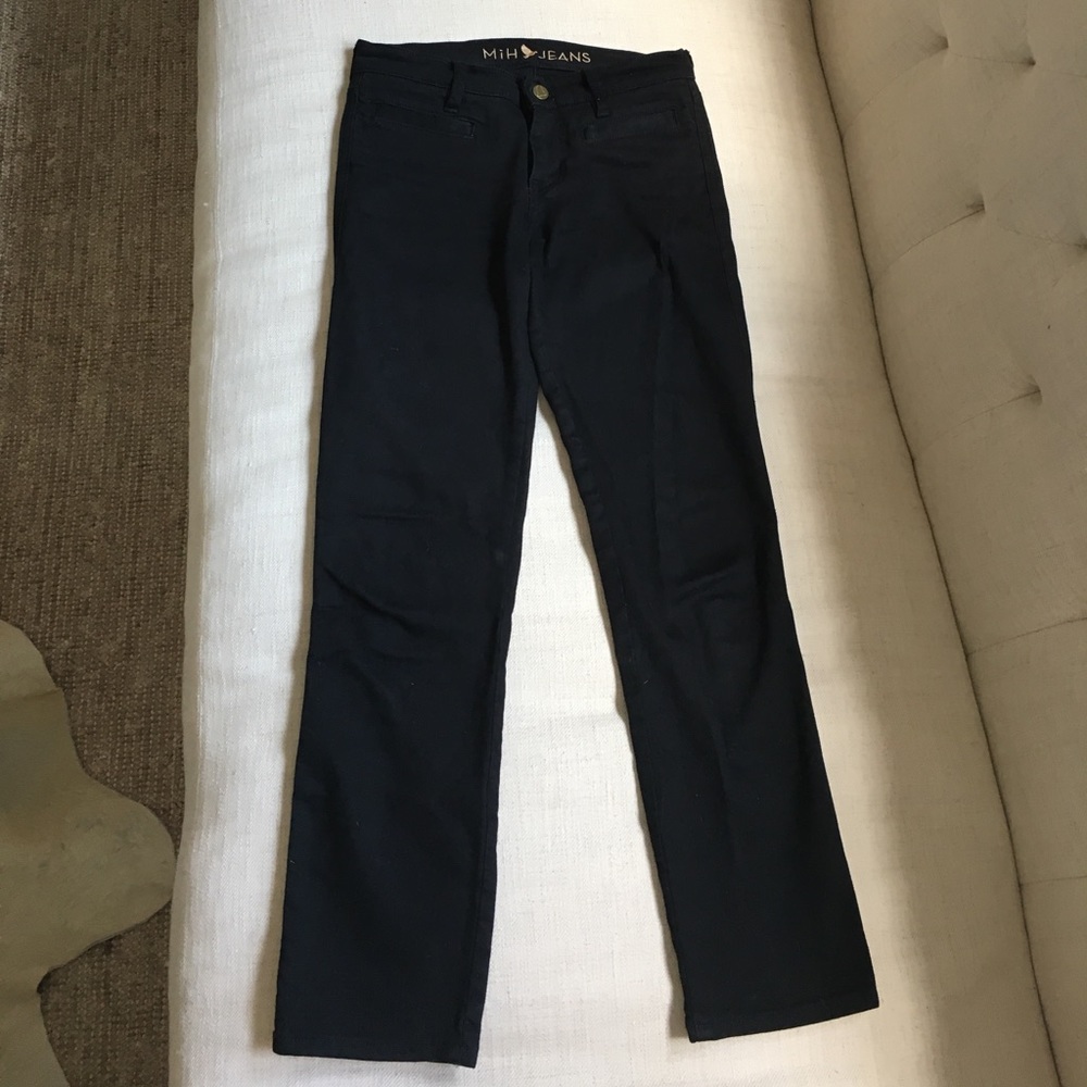 MIH Black Cropped Leg Jeans