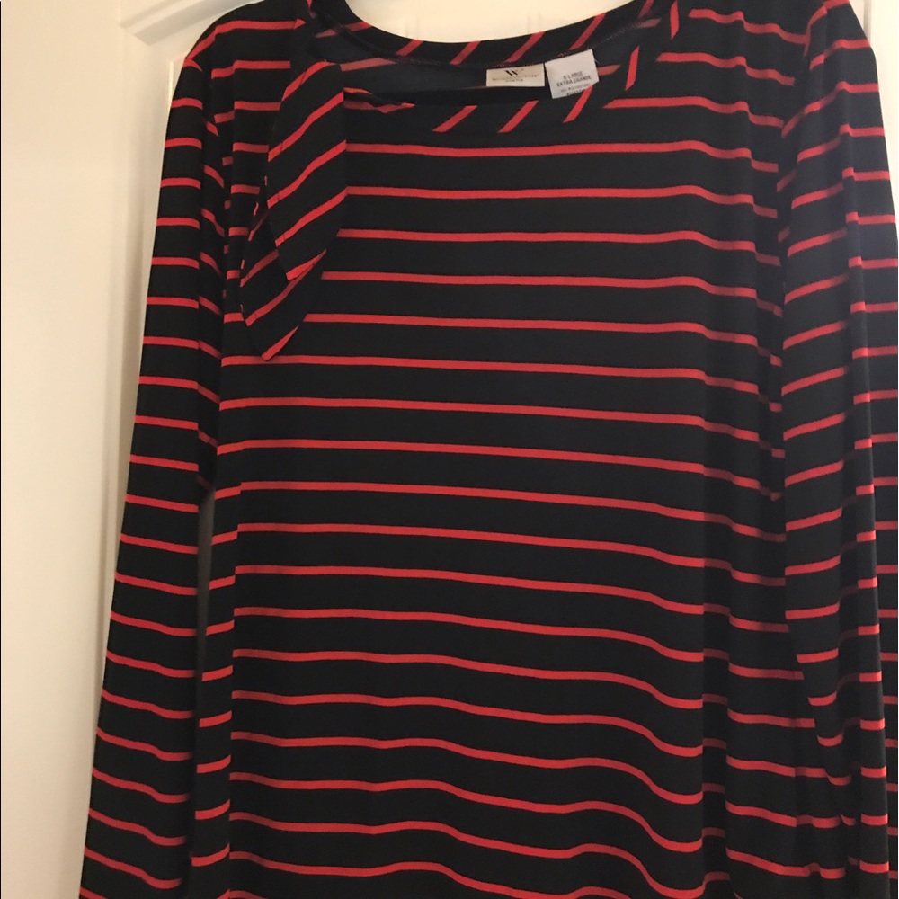 Red and Black Top.
