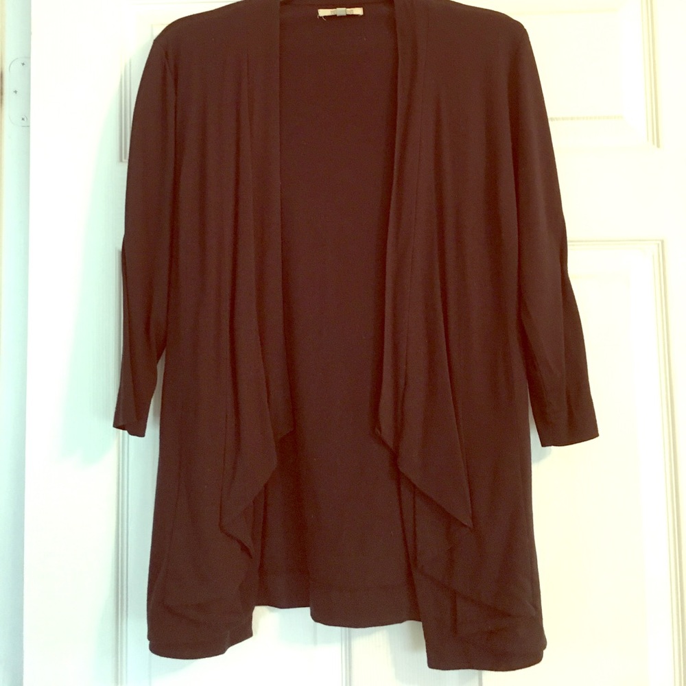 Black Pleated Cardigan