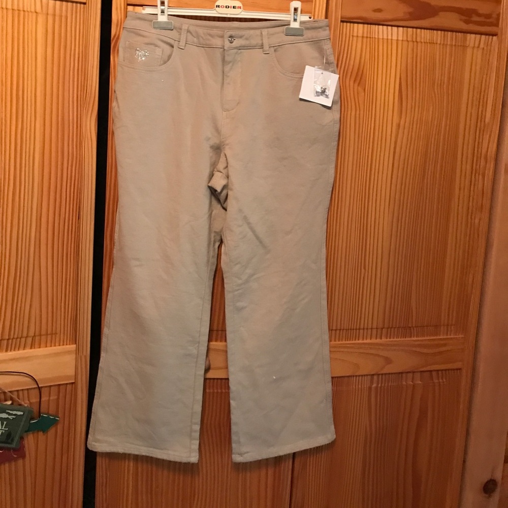 Size 14 NWT Dream Jeanne's Tan Jeans