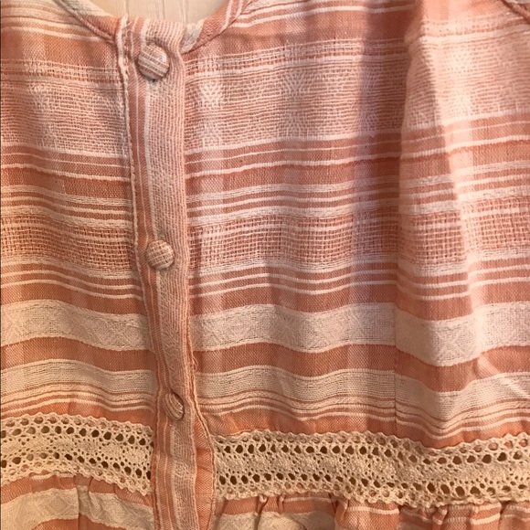 (Small & Medium) Peach Striped Button Down Dress - Picture 5 of 6