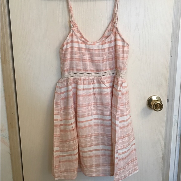 (Small & Medium) Peach Striped Button Down Dress - Picture 6 of 6