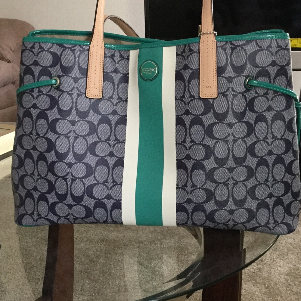Authentic Coach leather signature  tote bag