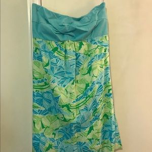 LILLY PULITZER TURQUOISE GATOR ALLEY REGAN DRESS