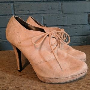 Suede high-heel booties