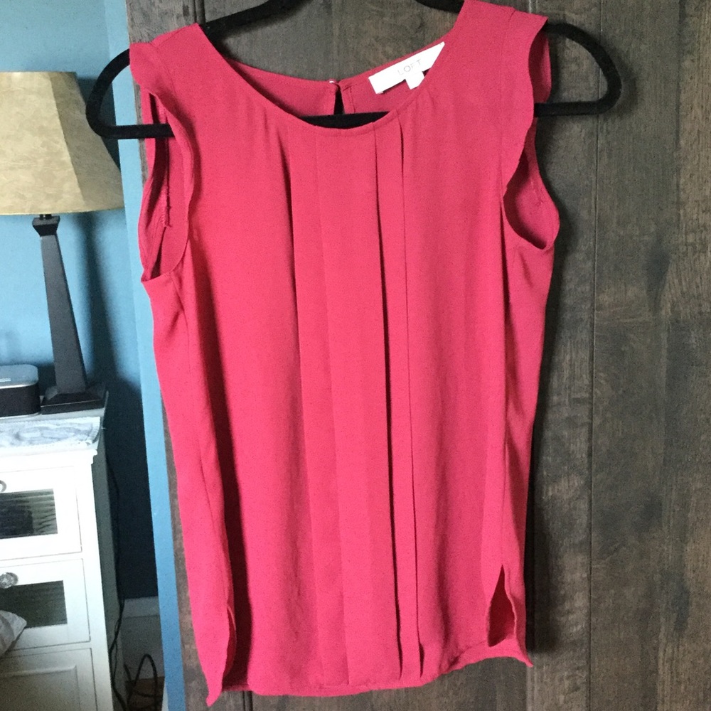 Awesome Rose Pink Sleeveless Blouse from LOFT XS