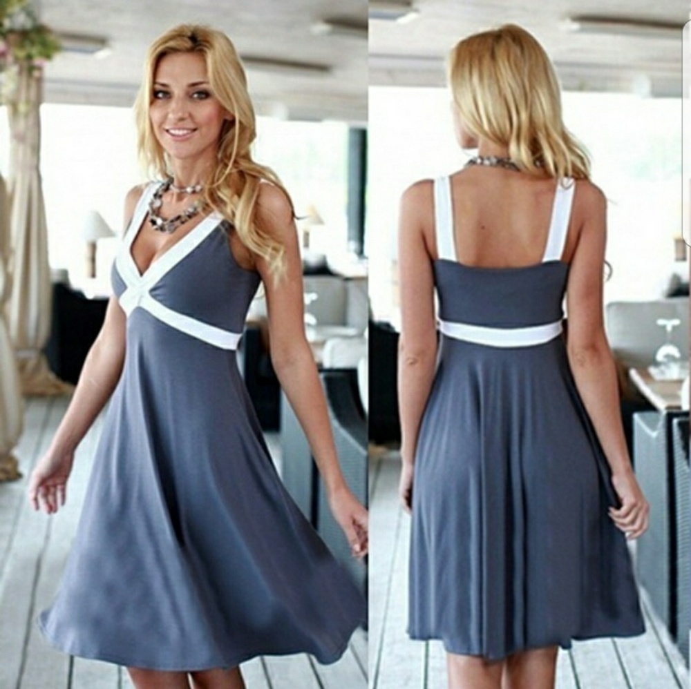 Gray A-Line Dress